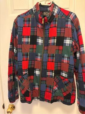 The Vermont Flannel Co Patchwork Plaid Lightweight Zip Jacket - Multicolor